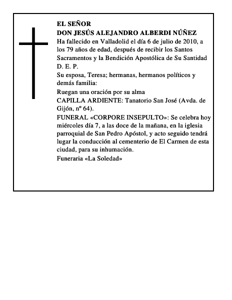 Don Jesús Alejandro Alberdi Núñez