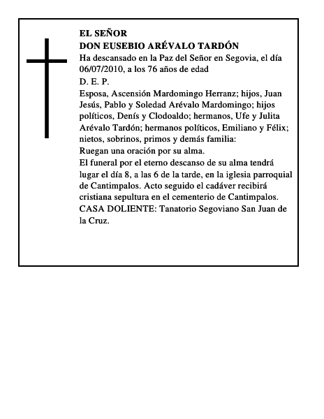 Don Eusebio Arévalo Tardón