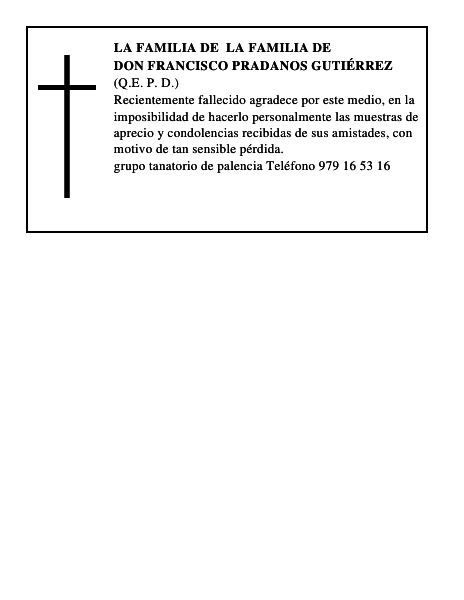 Don Francisco Pradanos Gutiérrez
