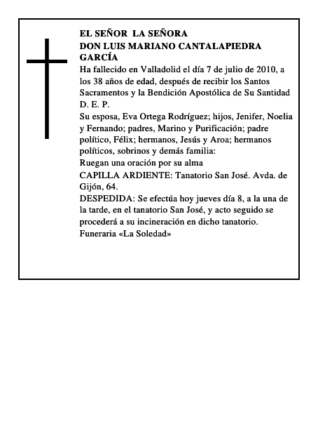 Don Luis Mariano Cantalapiedra García