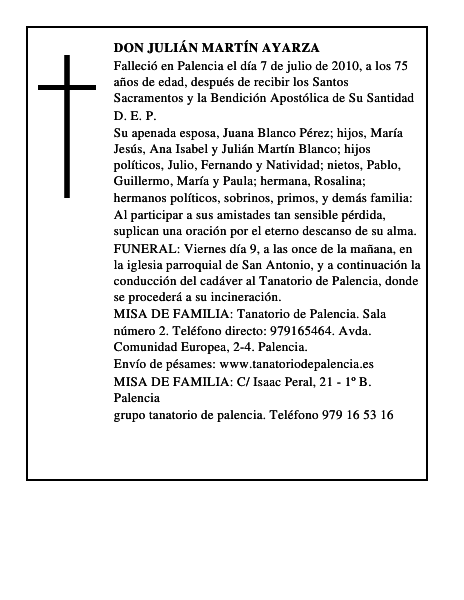Don Julián Martín Ayarza