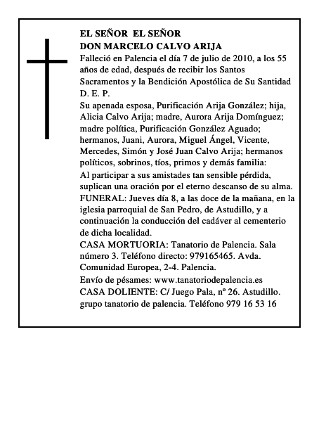 Don Marcelo Calvo Arija