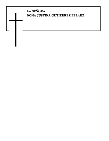 Doña Justina Gutiérrez Peláez