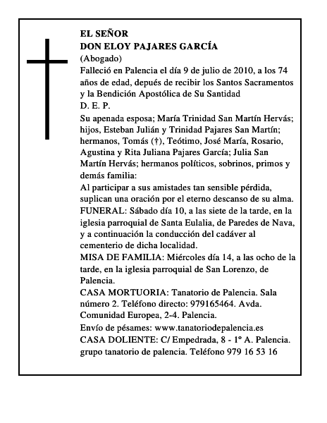 Don Eloy Pajares García