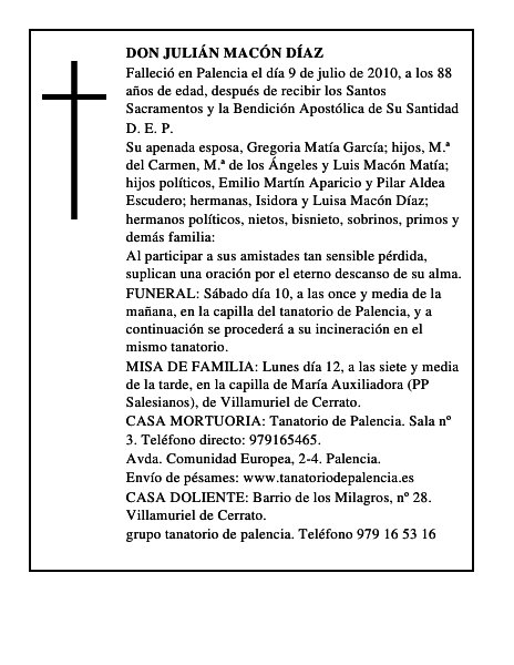Don Julián Macón Díaz