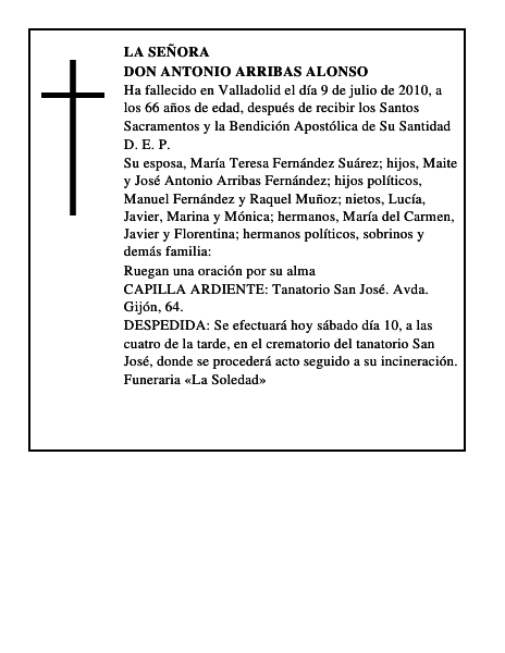 Don Antonio Arribas Alonso