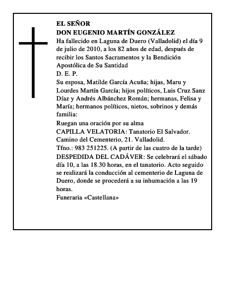 Don Eugenio Martín González