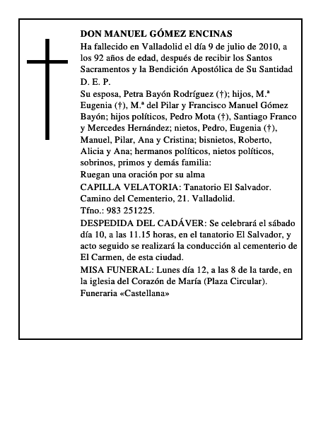 Don Manuel Gómez Encinas