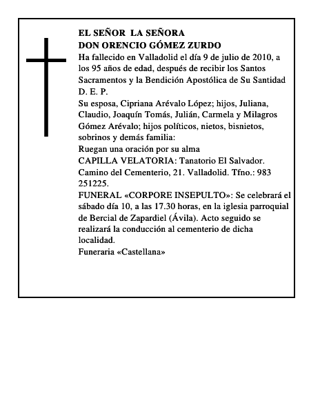Don Orencio Gómez Zurdo