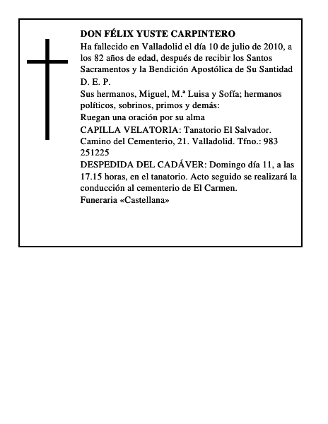Don Félix Yuste Carpintero