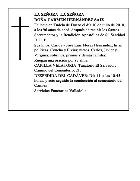 Doña Carmen Hernández Saiz