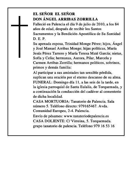 Don Ángel Arribas Zorrilla