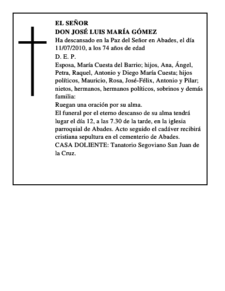 Don José Luis María Gómez