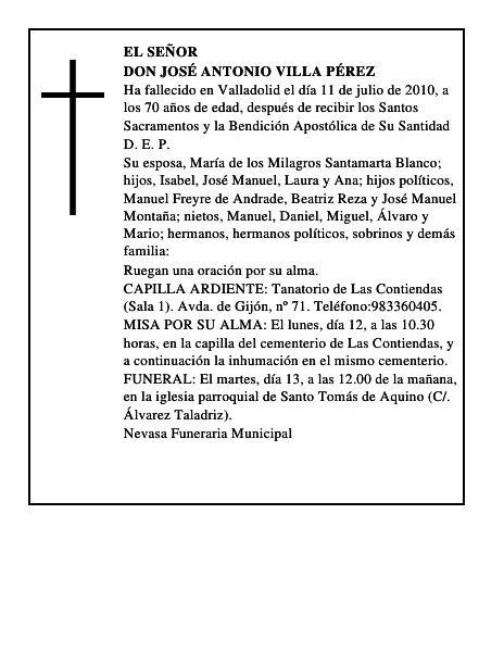 Don José Antonio Villa Pérez