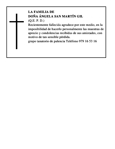 Doña Ángela San Martín Gil