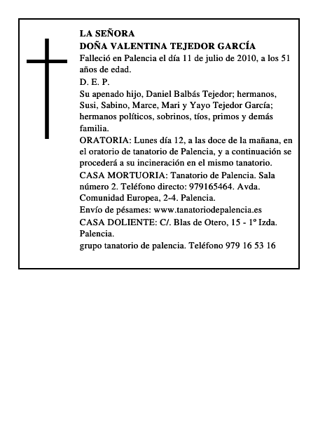 Doña Valentina Tejedor García