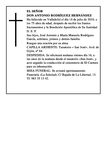 Don Antonio Rodríguez Hernández