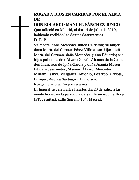 Don Eduardo Manuel Sánchez Junco