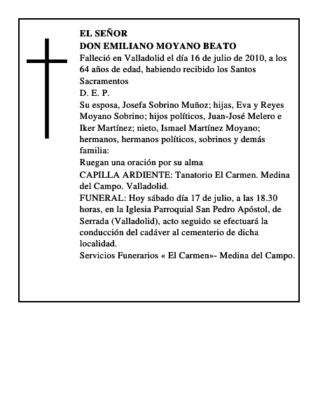 Don Emiliano Moyano Beato