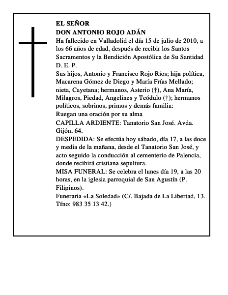 Don Antonio Rojo Adán