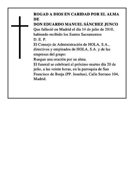 Don Eduardo Manuel Sánchez Junco