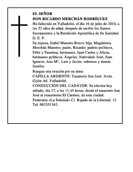 Don Ricardo Merchán Rodríguez