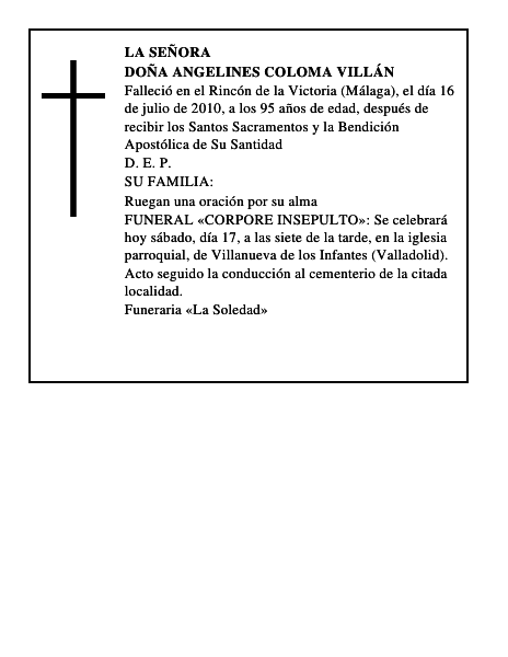 Doña Angelines Coloma Villán