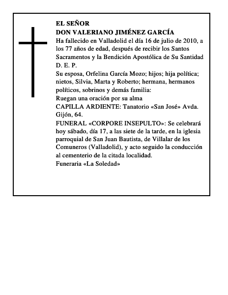 Don Valeriano Jiménez García