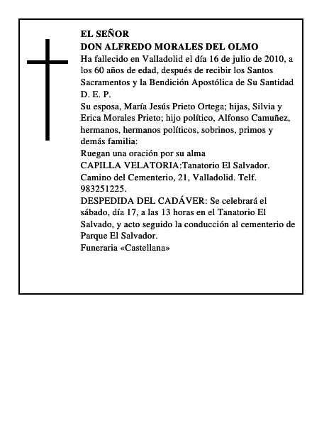 Don Alfredo Morales del Olmo