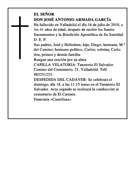 Don José Antonio Armada García