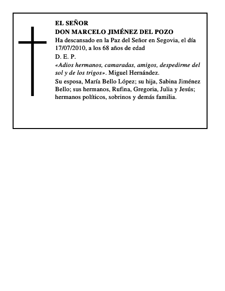 Don Marcelo Jiménez del Pozo