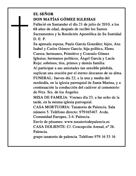 Don Matías Gómez Iglesias