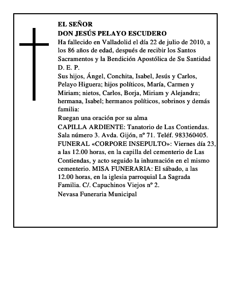 Don Jesús Pelayo Escudero