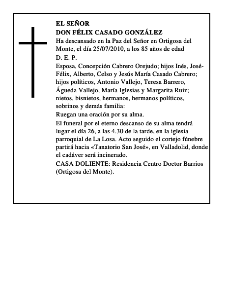 Don Félix Casado González