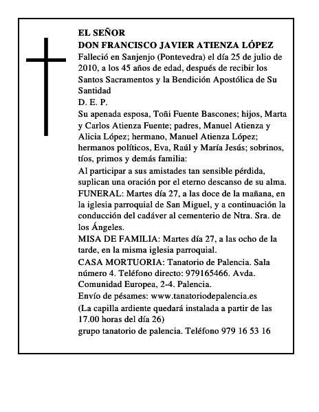 Don Francisco Javier Atienza López