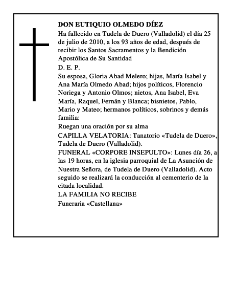 Don Eutiquio Olmedo Díez