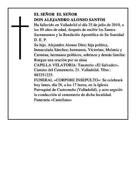 Don Alejandro Alonso Santos