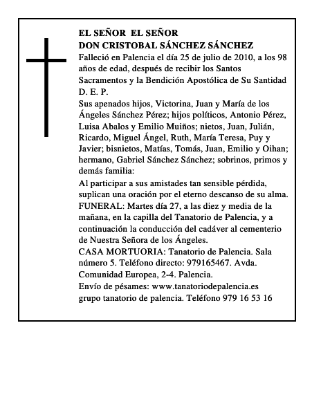 Don Cristobal Sánchez Sánchez