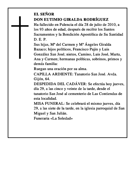 Don Eutimio Giralda Rodríguez