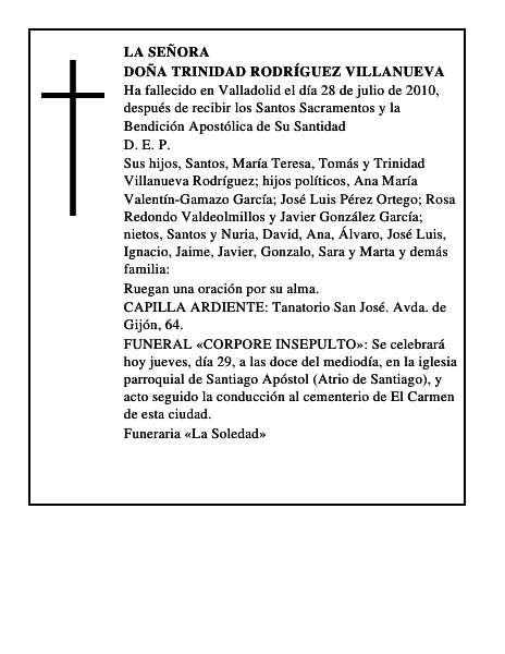 Doña Trinidad Rodríguez Villanueva