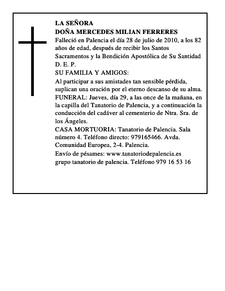 Doña Mercedes Milian Ferreres