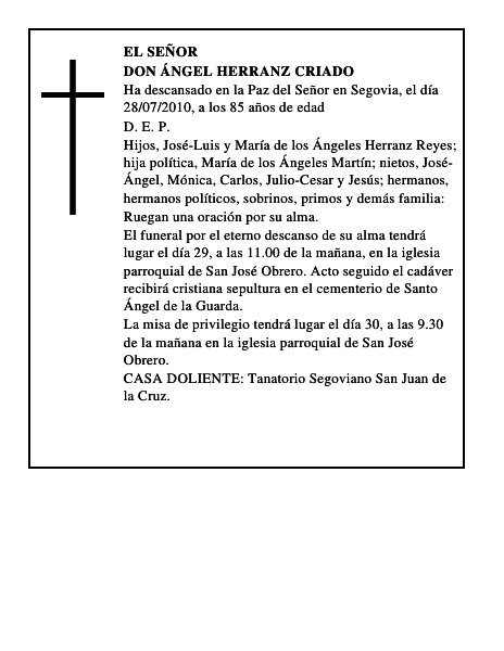 Don Ángel Herranz Criado