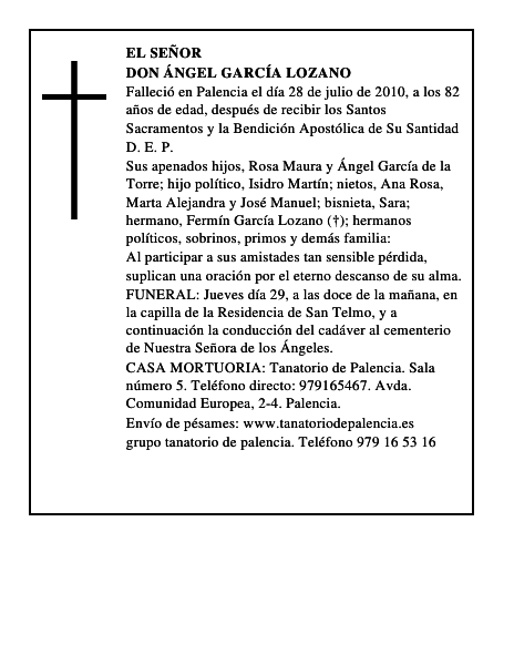 Don Ángel García Lozano