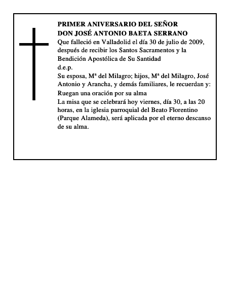 Don José Antonio Baeta Serrano