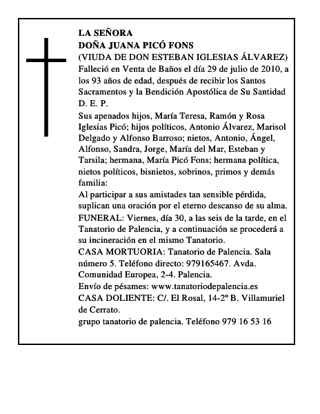 Doña Juana Picó Fons