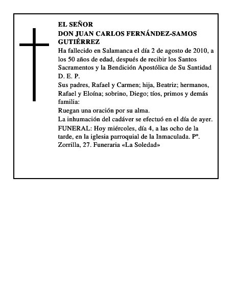 Don Juan Carlos Fernández-Samos Gutiérrez