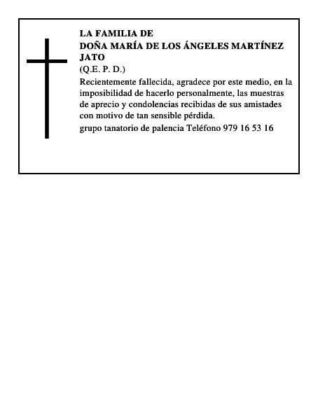 Doña María de los Ángeles Martínez Jato