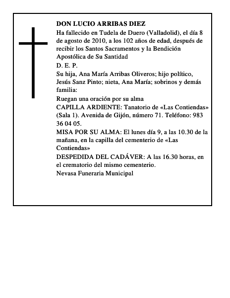 Don Lucio Arribas Diez