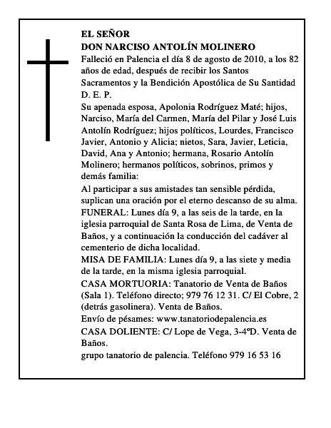Don Narciso Antolín Molinero