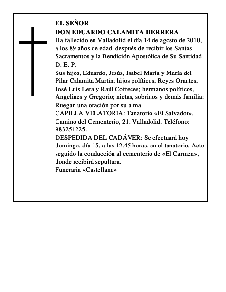 Don Eduardo Calamita Herrera